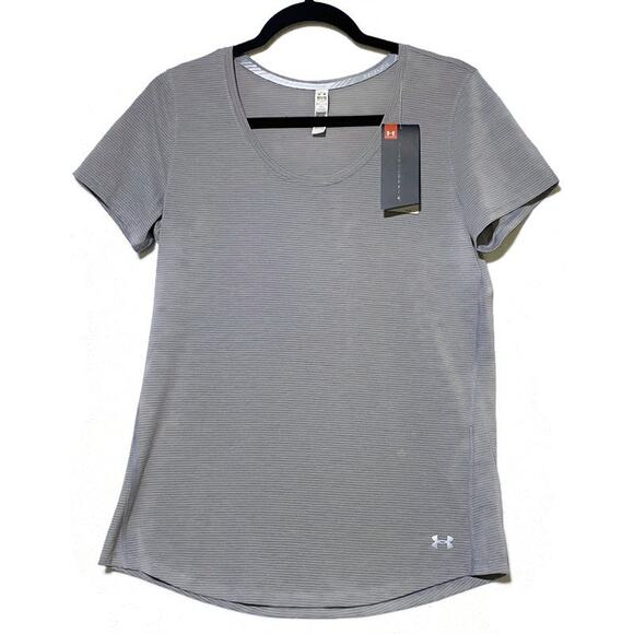 Under Armour Threadborne Shirt Women's Size Medium Lightweight Gray Short Sleeve - Picture 1 of 7